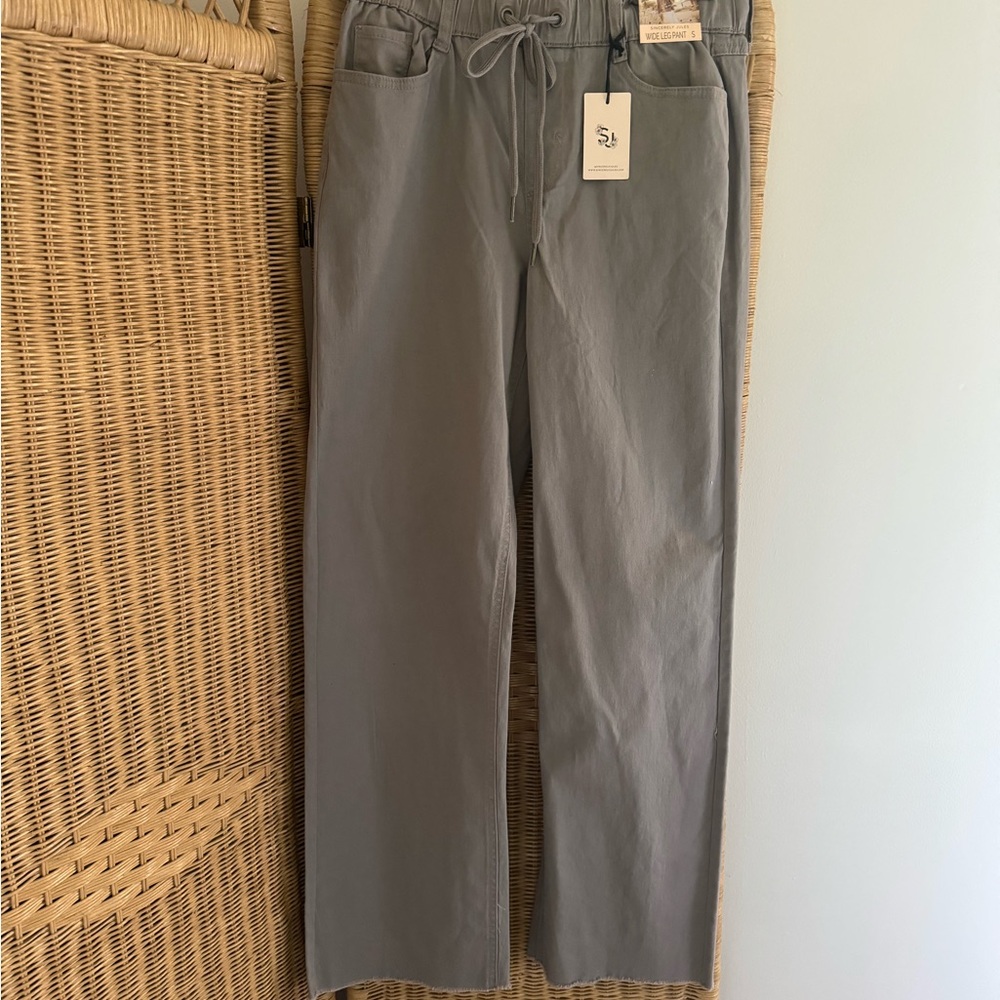 Sincerely Jules Taupe/Gray Wide Leg Pants